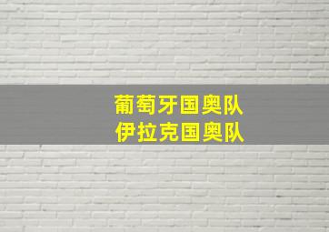 葡萄牙国奥队 伊拉克国奥队